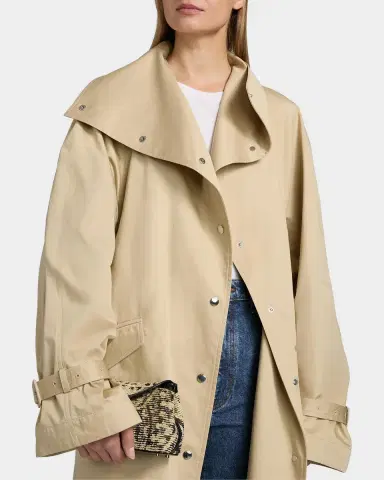 TOTEME Oversized Cotton Trench Coat | Thumbnail 5 TOTEME Oversized Cotton Trench Coat | Thumbnail 5