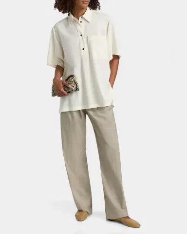 TOTEME Oversized Polo Shirt | Thumbnail 2 TOTEME Oversized Polo Shirt | Thumbnail 2