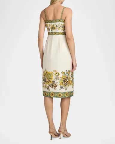 Elie Tahari Annalise Floral Cotton Midi Dress | Thumbnail 3 Elie Tahari Annalise Floral Cotton Midi Dress | Thumbnail 3