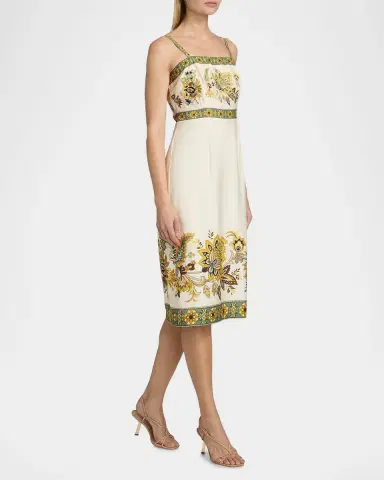 Elie Tahari Annalise Floral Cotton Midi Dress | Thumbnail 7 Elie Tahari Annalise Floral Cotton Midi Dress | Thumbnail 7