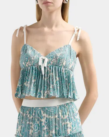Cinq à Sept Hendrix Orianna Paisley Crop Top | Thumbnail 4 Cinq à Sept Hendrix Orianna Paisley Crop Top | Thumbnail 4
