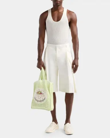Casablanca Men's X Ladurée Crocheted Tote | Thumbnail 5 Casablanca Men's X Ladurée Crocheted Tote | Thumbnail 5
