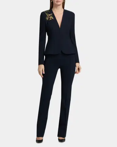 Chiara Boni La Petite Robe Momby Floral Embellished Blazer | Thumbnail 2 Chiara Boni La Petite Robe Momby Floral Embellished Blazer | Thumbnail 2