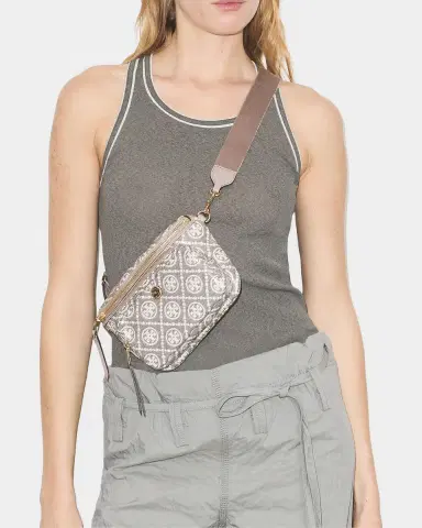 Tory Burch T Monogram Mini Coated Jacquard Belt Bag | Thumbnail 2 Tory Burch T Monogram Mini Coated Jacquard Belt Bag | Thumbnail 2
