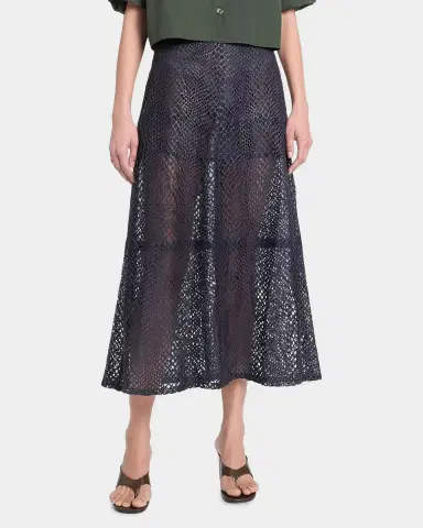 TWP Leather A-Line Midi Skirt | Thumbnail 4 TWP Leather A-Line Midi Skirt | Thumbnail 4