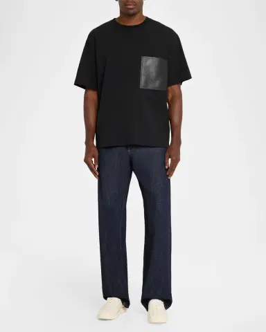 Bottega Veneta Leather Pocket Crewneck T-Shirt | Thumbnail 2 Bottega Veneta Leather Pocket Crewneck T-Shirt | Thumbnail 2