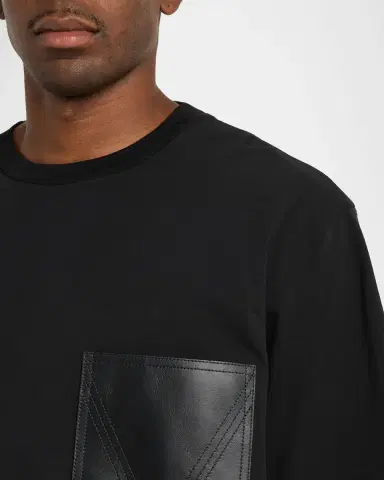 Bottega Veneta Leather Pocket Crewneck T-Shirt | Thumbnail 5 Bottega Veneta Leather Pocket Crewneck T-Shirt | Thumbnail 5