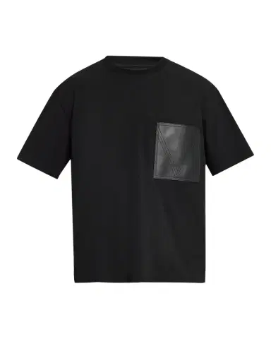 Bottega Veneta Leather Pocket Crewneck T-Shirt | Thumbnail 1 Bottega Veneta Leather Pocket Crewneck T-Shirt | Thumbnail 1