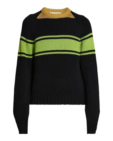 Marni Men's Colorblocked Cotton Crewneck Sweater | Thumbnail 1 Marni Men's Colorblocked Cotton Crewneck Sweater | Thumbnail 1