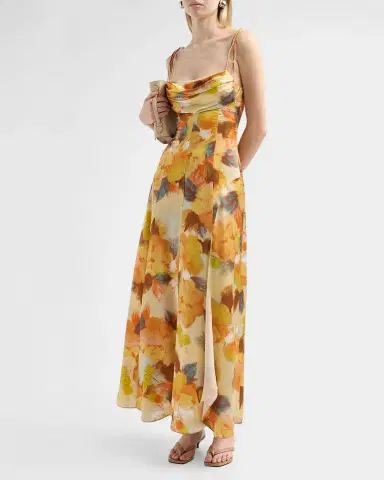 Cinq a Sept Betty Watercolor Floral Maxi Dress | Thumbnail 4 Cinq a Sept Betty Watercolor Floral Maxi Dress | Thumbnail 4