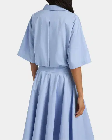 DEREK LAM 10 CROSBY Olivia Cotton Crop Shirt | Thumbnail 3 DEREK LAM 10 CROSBY Olivia Cotton Crop Shirt | Thumbnail 3