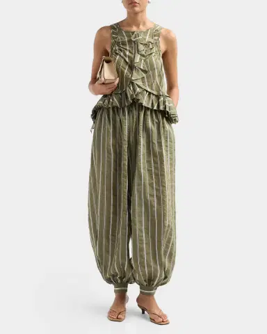 Cinq à Sept Sullivan Striped Parachute Pants | Thumbnail 2 Cinq à Sept Sullivan Striped Parachute Pants | Thumbnail 2