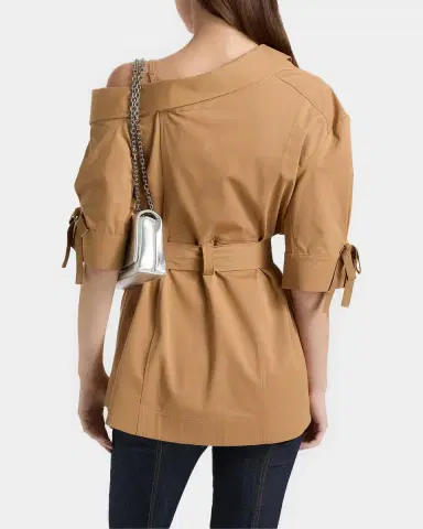 Cinq à Sept Saige Belted Cotton Twill Jacket | Thumbnail 3 Cinq à Sept Saige Belted Cotton Twill Jacket | Thumbnail 3