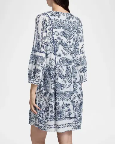 Johnny Was Jaden Printed A-line Mini Dress | Thumbnail 3 Johnny Was Jaden Printed A-line Mini Dress | Thumbnail 3