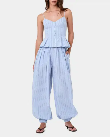 NICHOLAS Liselle Cotton Seersucker Balloon Pants | Thumbnail 2 NICHOLAS Liselle Cotton Seersucker Balloon Pants | Thumbnail 2