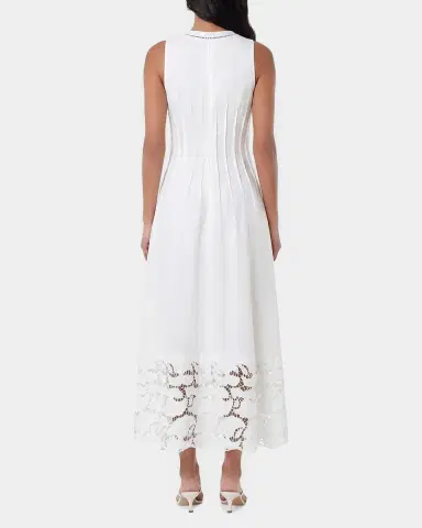 NICHOLAS Stina Broderie Linen-Blend Midi Dress | Thumbnail 3 NICHOLAS Stina Broderie Linen-Blend Midi Dress | Thumbnail 3