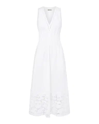NICHOLAS Stina Broderie Linen-Blend Midi Dress | Thumbnail 1 NICHOLAS Stina Broderie Linen-Blend Midi Dress | Thumbnail 1