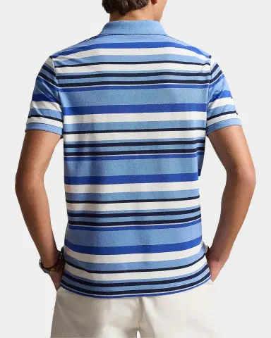 Polo Ralph Lauren Men's Striped Stretch-Cotton Knit Polo Shirt | Thumbnail 3 Polo Ralph Lauren Men's Striped Stretch-Cotton Knit Polo Shirt | Thumbnail 3