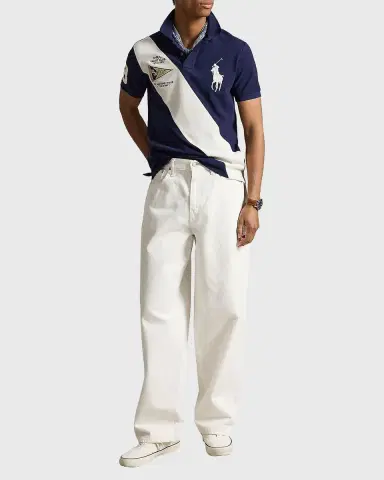 Polo Ralph Lauren Men's Big Pony Mesh Custom Slim-Fit Polo Shirt | Thumbnail 2 Polo Ralph Lauren Men's Big Pony Mesh Custom Slim-Fit Polo Shirt | Thumbnail 2