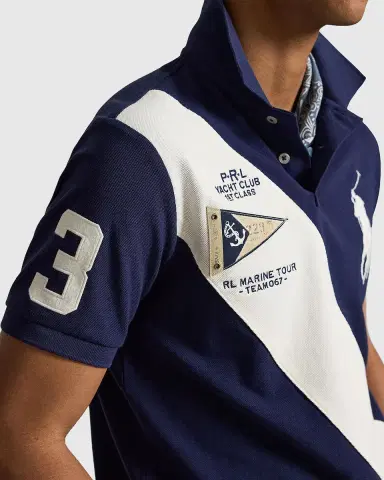 Polo Ralph Lauren Men's Big Pony Mesh Custom Slim-Fit Polo Shirt | Thumbnail 5 Polo Ralph Lauren Men's Big Pony Mesh Custom Slim-Fit Polo Shirt | Thumbnail 5