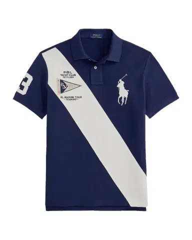 Polo Ralph Lauren Men's Big Pony Mesh Custom Slim-Fit Polo Shirt | Thumbnail 1 Polo Ralph Lauren Men's Big Pony Mesh Custom Slim-Fit Polo Shirt | Thumbnail 1