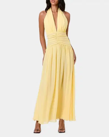 NICHOLAS Arella Pleated Scarf-Detail Georgette Maxi Dress | Thumbnail 2 NICHOLAS Arella Pleated Scarf-Detail Georgette Maxi Dress | Thumbnail 2