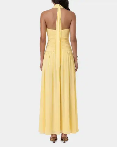 NICHOLAS Arella Pleated Scarf-Detail Georgette Maxi Dress | Thumbnail 3 NICHOLAS Arella Pleated Scarf-Detail Georgette Maxi Dress | Thumbnail 3