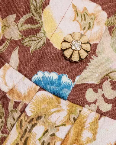 Cara Cara Feliz Floral Linen Midi Dress | Thumbnail 6 Cara Cara Feliz Floral Linen Midi Dress | Thumbnail 6