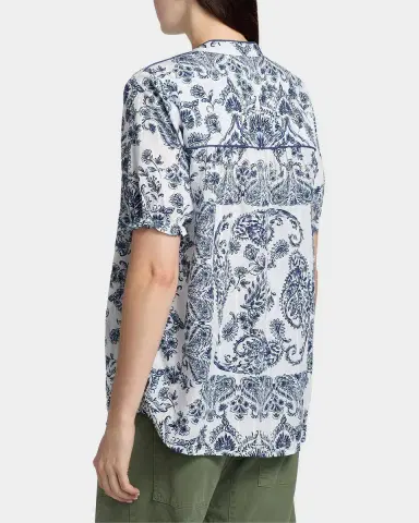 Johnny Was Jaden Western Shirred Yoke Blouse | Thumbnail 3 Johnny Was Jaden Western Shirred Yoke Blouse | Thumbnail 3