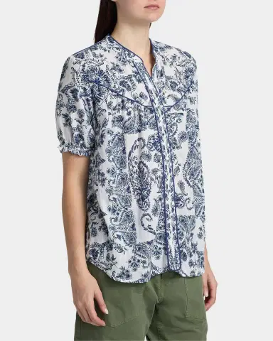 Johnny Was Jaden Western Shirred Yoke Blouse | Thumbnail 7 Johnny Was Jaden Western Shirred Yoke Blouse | Thumbnail 7