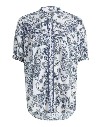 Johnny Was Jaden Western Shirred Yoke Blouse | Thumbnail 1 Johnny Was Jaden Western Shirred Yoke Blouse | Thumbnail 1