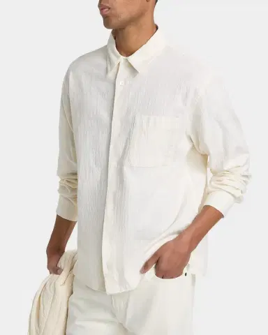FRAME Men 's Seersucker Cotton Shirt | Thumbnail 7 FRAME Men 's Seersucker Cotton Shirt | Thumbnail 7