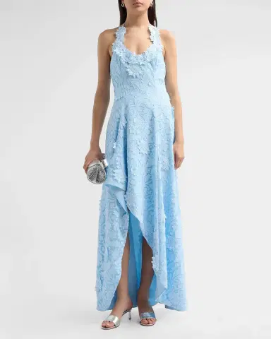 As It May Avira Floral Appliqué Lace Halter Gown | Thumbnail 2 As It May Avira Floral Appliqué Lace Halter Gown | Thumbnail 2