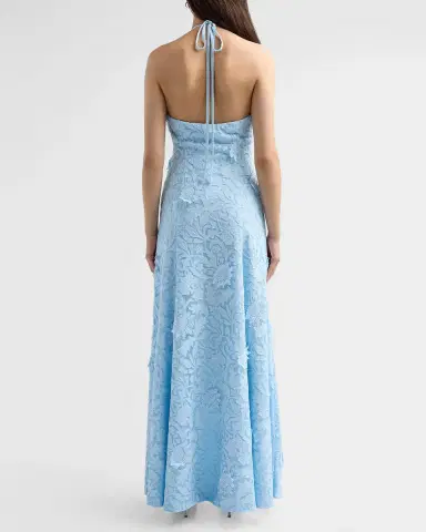 As It May Avira Floral Appliqué Lace Halter Gown | Thumbnail 3 As It May Avira Floral Appliqué Lace Halter Gown | Thumbnail 3