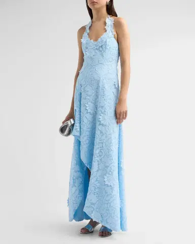 As It May Avira Floral Appliqué Lace Halter Gown | Thumbnail 4 As It May Avira Floral Appliqué Lace Halter Gown | Thumbnail 4