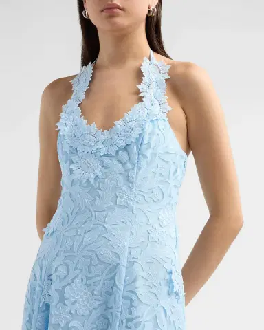 As It May Avira Floral Appliqué Lace Halter Gown | Thumbnail 5 As It May Avira Floral Appliqué Lace Halter Gown | Thumbnail 5