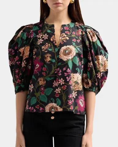 Ulla Johnson Florielle Floral Cotton Top | Thumbnail 4 Ulla Johnson Florielle Floral Cotton Top | Thumbnail 4