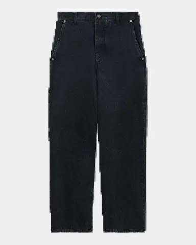 Loewe Men's Leather-Patch Straight-Leg Jeans | Thumbnail 2 Loewe Men's Leather-Patch Straight-Leg Jeans | Thumbnail 2