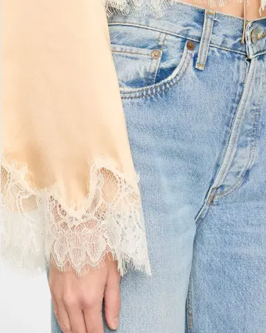 LoveShackFancy Kately Lace-Trim Satin Top | Thumbnail 5 LoveShackFancy Kately Lace-Trim Satin Top | Thumbnail 5