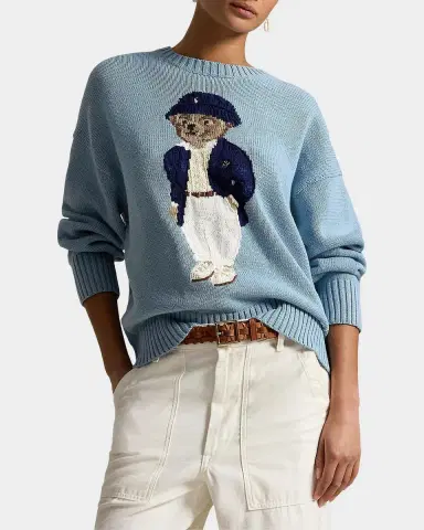 Polo Ralph Lauren Polo Bear Oversized Cotton Sweater | Thumbnail 4 Polo Ralph Lauren Polo Bear Oversized Cotton Sweater | Thumbnail 4