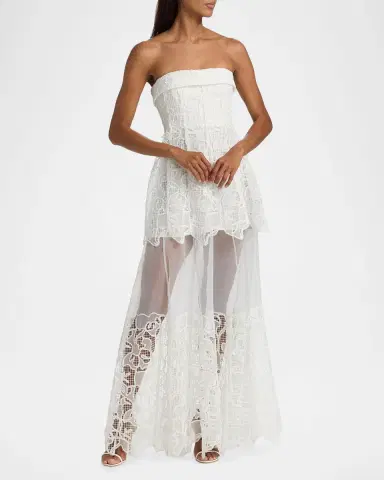 Simkhai Rennis Lace Bustier Gown | Thumbnail 2 Simkhai Rennis Lace Bustier Gown | Thumbnail 2