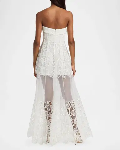 Simkhai Rennis Lace Bustier Gown | Thumbnail 3 Simkhai Rennis Lace Bustier Gown | Thumbnail 3