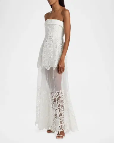 Simkhai Rennis Lace Bustier Gown | Thumbnail 7 Simkhai Rennis Lace Bustier Gown | Thumbnail 7