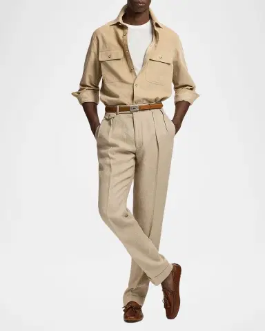 Ralph Lauren Purple Label Men's Sea Island Corduroy Button-Down Shirt | Thumbnail 2 Ralph Lauren Purple Label Men's Sea Island Corduroy Button-Down Shirt | Thumbnail 2