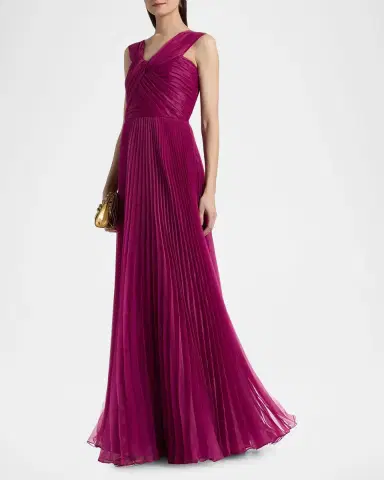 Theia Laurel Pleated Organza Gown | Thumbnail 2 Theia Laurel Pleated Organza Gown | Thumbnail 2