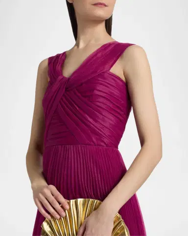 Theia Laurel Pleated Organza Gown | Thumbnail 5 Theia Laurel Pleated Organza Gown | Thumbnail 5