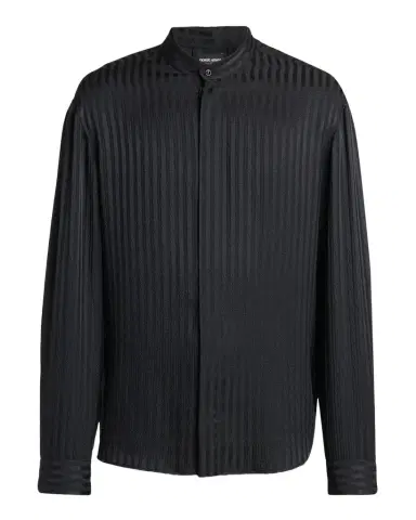 Giorgio Armani Men's Pinstripe Silk Blend Shirt | Thumbnail 1 Giorgio Armani Men's Pinstripe Silk Blend Shirt | Thumbnail 1