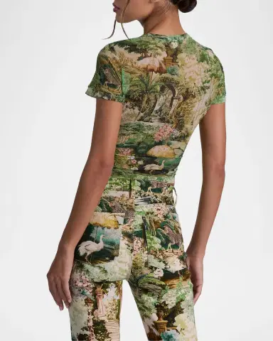 ALICE + OLIVIA Tess Terraine-Print T-Shirt | Thumbnail 3 ALICE + OLIVIA Tess Terraine-Print T-Shirt | Thumbnail 3