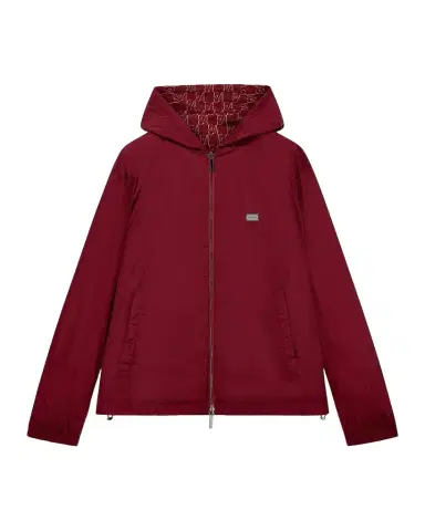 Emporio Armani Men's Reversible Nylon Full-Zip Hooded Jacket | Thumbnail 1 Emporio Armani Men's Reversible Nylon Full-Zip Hooded Jacket | Thumbnail 1