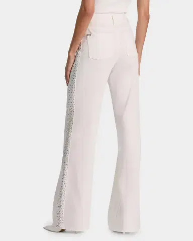 ALICE + OLIVIA Chic High-Rise Embellished Striped Jeans | Thumbnail 3 ALICE + OLIVIA Chic High-Rise Embellished Striped Jeans | Thumbnail 3